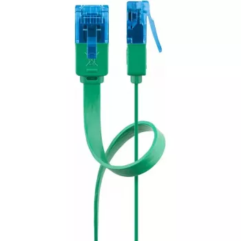Płaski kabel krosowy Goobay CAT 6A U/UTP zielony 5 m