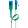 Płaski kabel krosowy Goobay CAT 6A U/UTP zielony 5 m