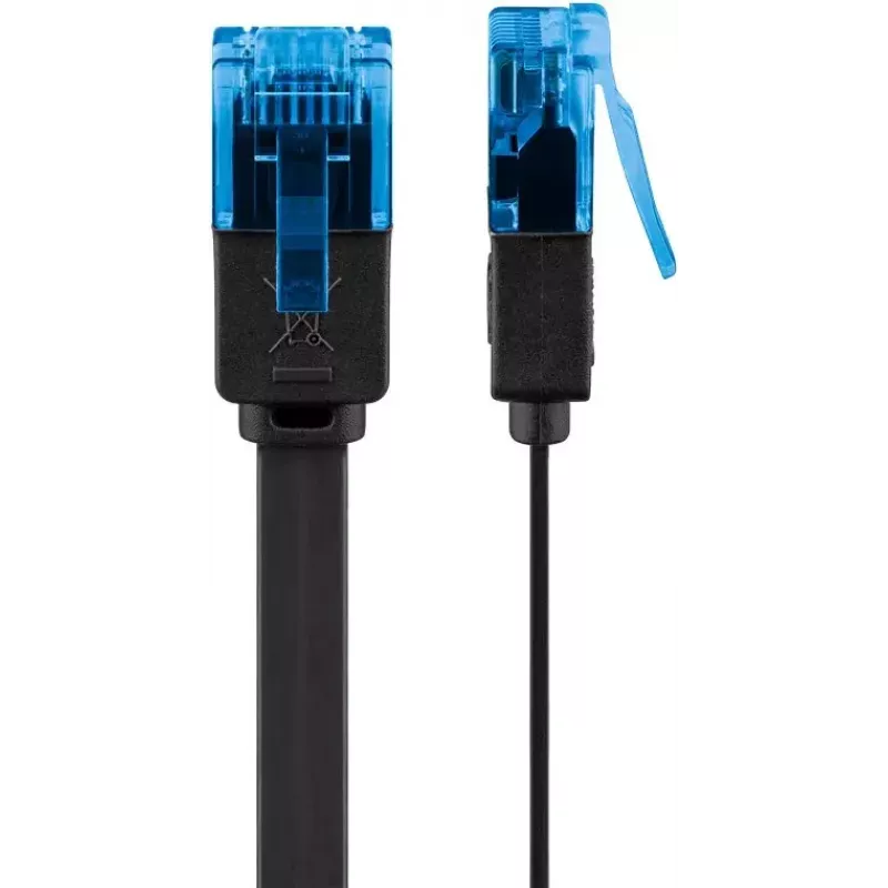 Płaski kabel krosowy Goobay CAT 6A U/UTP Czarny 7m