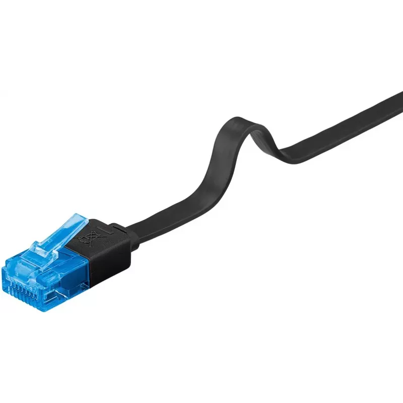 Płaski kabel krosowy Goobay CAT 6A U/UTP Czarny 7m