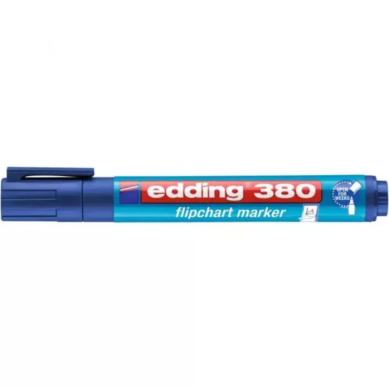 Marker Edding 4-380 — końcówka kulista, niebieski tusz, pojedyncza sztuka, 16,6 g