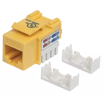 Intellinet Keystone Jack, Kat.6, UTP, wciskany, żółty, płaski, żółty, RJ-45, żeński, 22/26, Kat.6