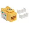 Intellinet Keystone Jack, Kat.6, UTP, wciskany, żółty, płaski, żółty, RJ-45, żeński, 22/26, Kat.6