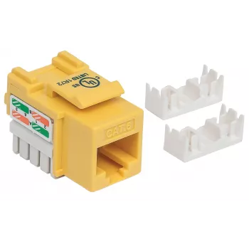 Intellinet Keystone Jack, Kat.6, UTP, wciskany, żółty, płaski, żółty, RJ-45, żeński, 22/26, Kat.6