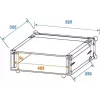 Twarda walizka Roadinger 30107192 Aluminium Czarny Srebrny 525x400x180mm