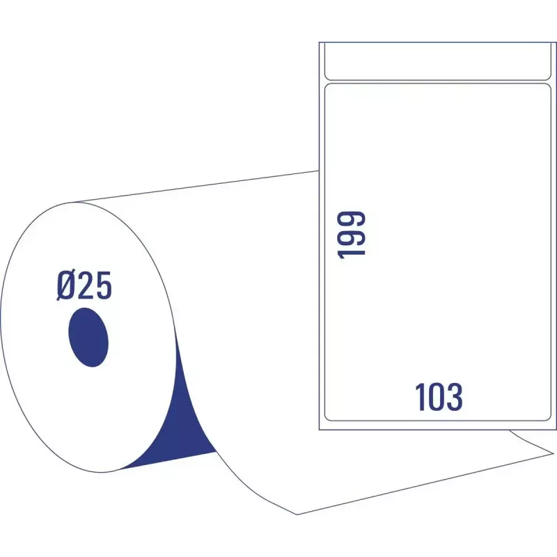 Samoprzylepne etykiety do drukarek Avery Zweckform TD8060-25 – biały papier, 19,9×10,3 cm, 700 szt. (350/szt. w rolce)