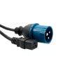 Kabel zasilający ACT Powercord CEE1 - C19 czarny 2,5 m