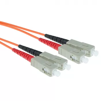 ACT 15 metrów LSZH patchcord światłowodowy wielomodowy 62.5/125 OM1 duplex ze złączami SC