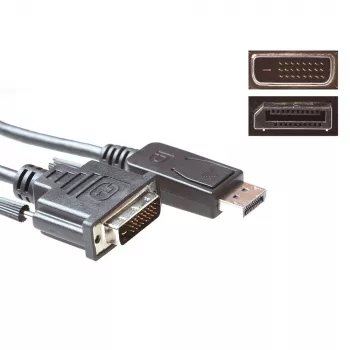 Kabel konwersyjny ACT DisplayPort męski na DVI męski 5,00 m