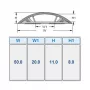 Okrągły kanał kablowy ACT z PVC 50 mm, szary, PVC, V-0, 50 mm