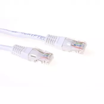 ACT Biały 15-metrowy kabel krosowy U/UTP CAT6A ze złączami RJ45