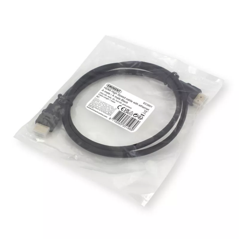 Ewent EC3901 Kabel HDMI 1 m HDMI Typ A (Standard) Czarny