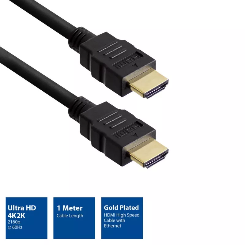 Ewent EC3901 Kabel HDMI 1 m HDMI Typ A (Standard) Czarny