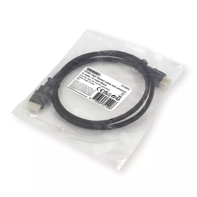 Kabel Ewent OEM HDMI High Speed z Ethernetem, 3 m, czarny