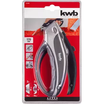 Nóż uniwersalny KWB 013400 czarny ostrze trapezowe długość 170 mm długość ostrza 6 cm