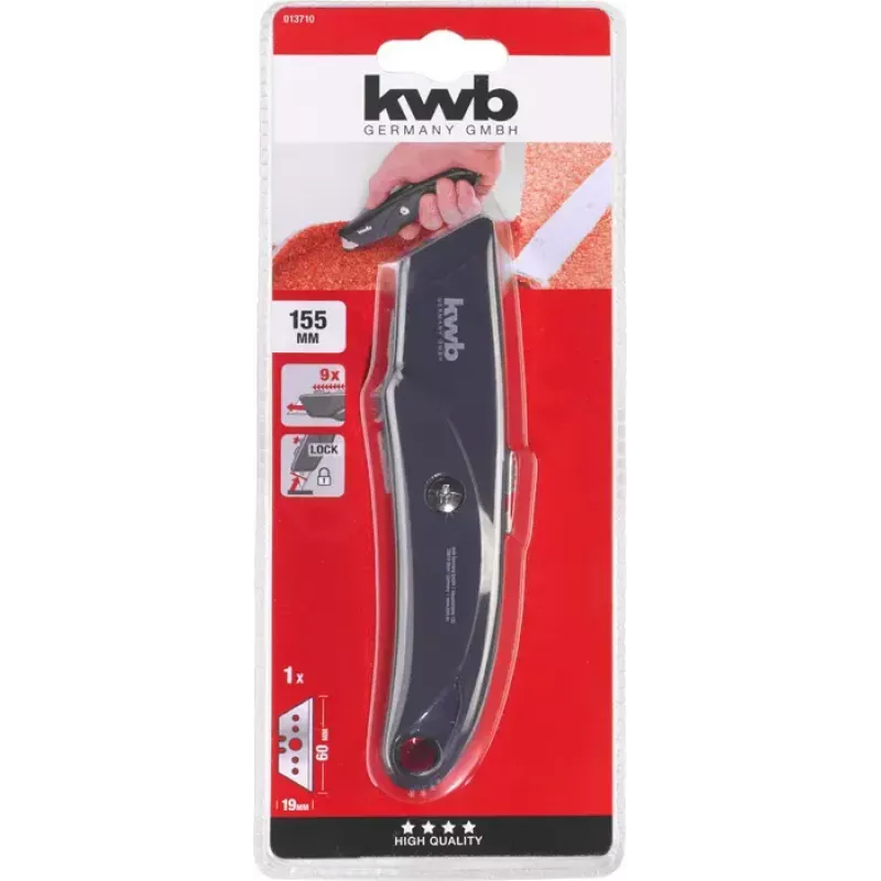 Nóż uniwersalny KWB 013710, długość 155 mm, ostrze 6 cm