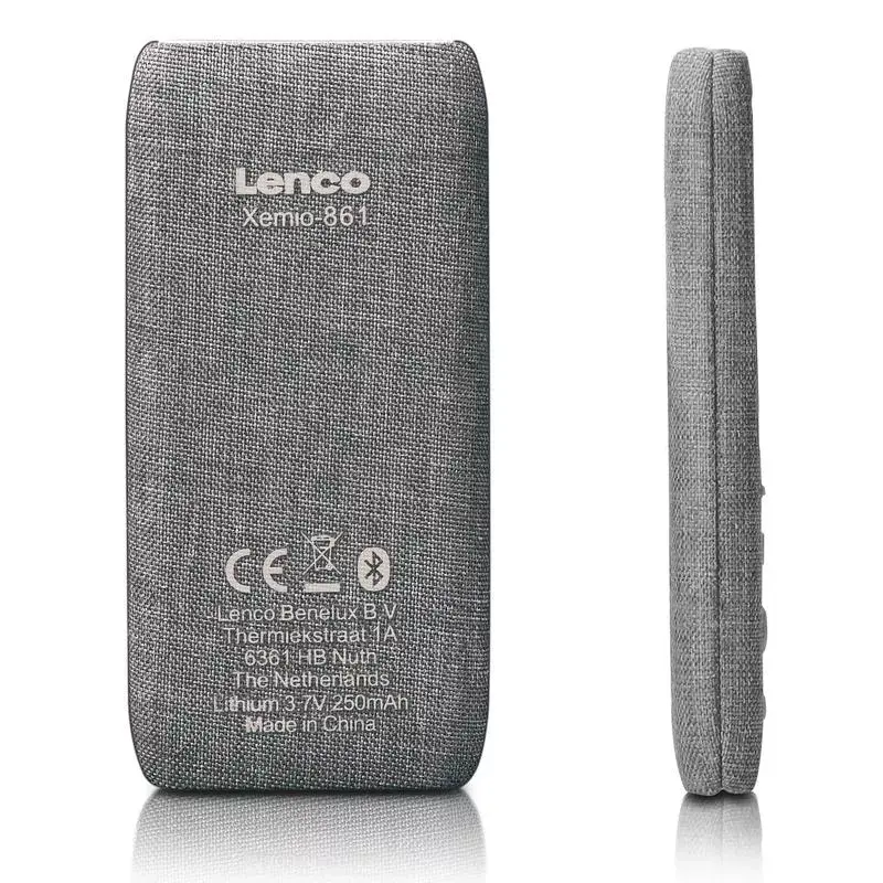 Odtwarzacz MP4 Lenco Xemio-861 8 GB Szary USB 3.2 Radio FM