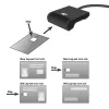 ACT Zewnętrzny czytnik kart inteligentnych USB-C Smartcard eID, czarny