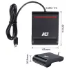 ACT Zewnętrzny czytnik kart inteligentnych USB-C Smartcard eID, czarny