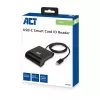 ACT Zewnętrzny czytnik kart inteligentnych USB-C Smartcard eID, czarny