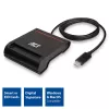 ACT Zewnętrzny czytnik kart inteligentnych USB-C Smartcard eID, czarny