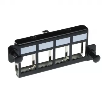 Płytka adapterowa ACT dla 4 x keystone FTP, Adapter, Czarny, 1 szt.