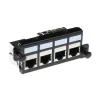 Płytka adapterowa ACT dla 4 x keystone FTP, Adapter, Czarny, 1 szt.