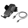 Hama FC10 Motion Smartfon Czarny, Metaliczny Ładowarka samochodowa z gniazdem zapalniczki Ładowanie bezprzewodowe Szybkie ładowanie Auto