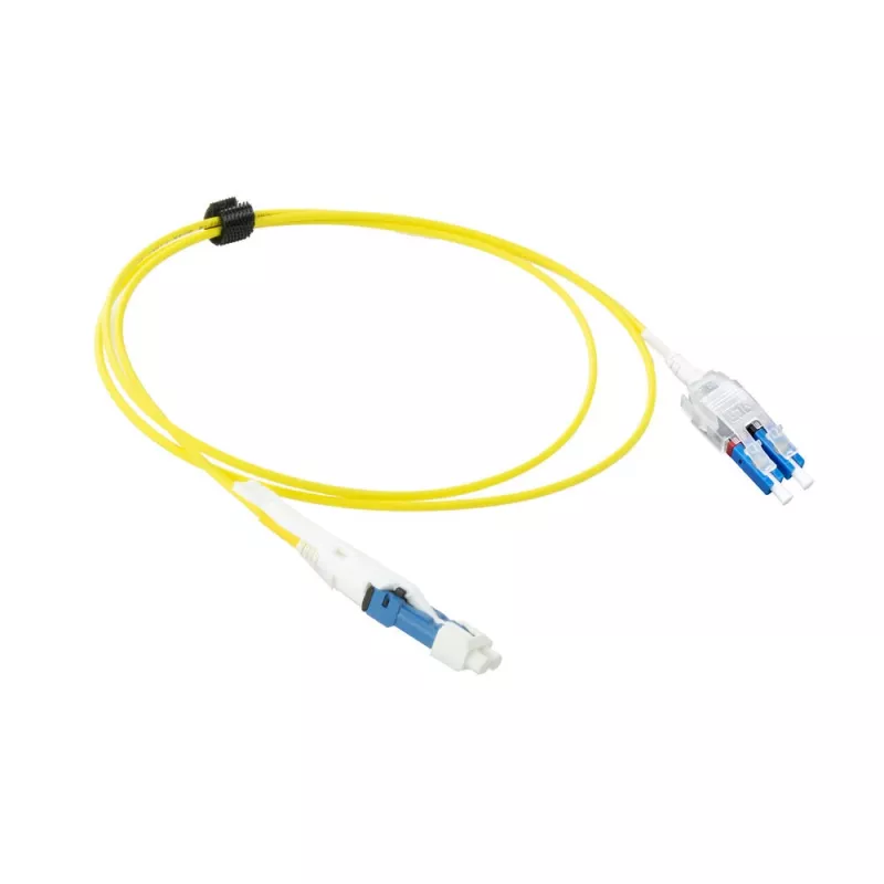 Światłowodowy kabel krosowy ACT 2 metry Singlemode 9/125 OS2 Polarity Twist uniboot duplex z wtykami CS - LC