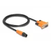 Kabel DeLOCK M12 CAN Bus A-coded 5-pin męski na D-Sub 9 żeński 1 m