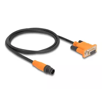 Kabel DeLOCK M12 CAN Bus A-coded 5-pin męski na D-Sub 9 żeński 1 m