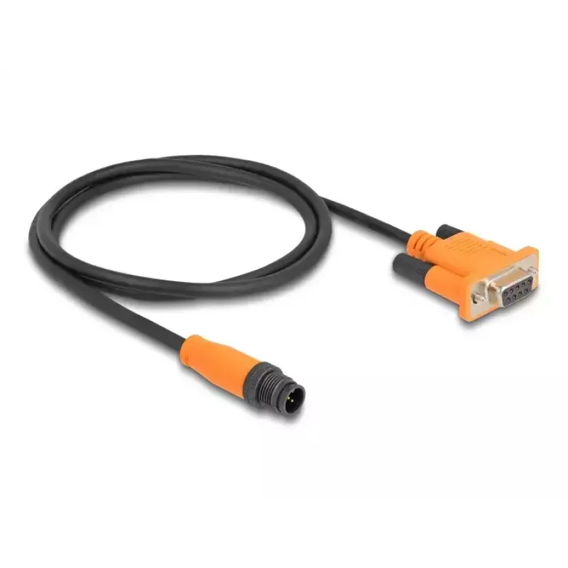 Kabel DeLOCK M12 CAN Bus A-coded 5-pin męski na D-Sub 9 żeński 1 m