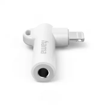 Hama 00201700 adapter złącza 3,5 mm Lightning biały