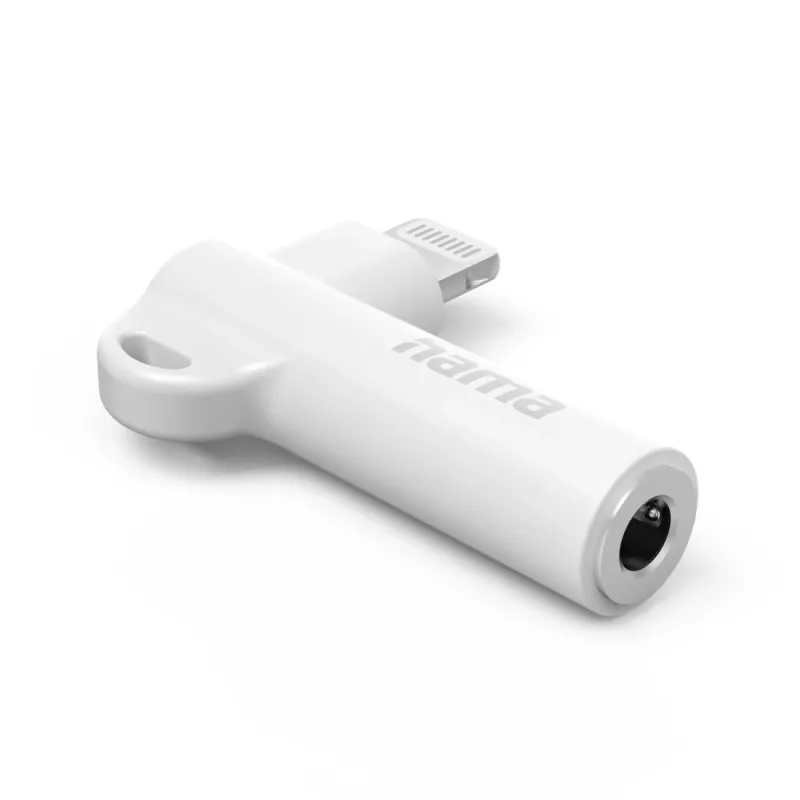 Hama 00201700 adapter złącza 3,5 mm Lightning biały