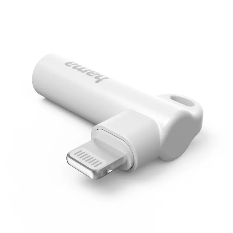 Hama 00201700 adapter złącza 3,5 mm Lightning biały