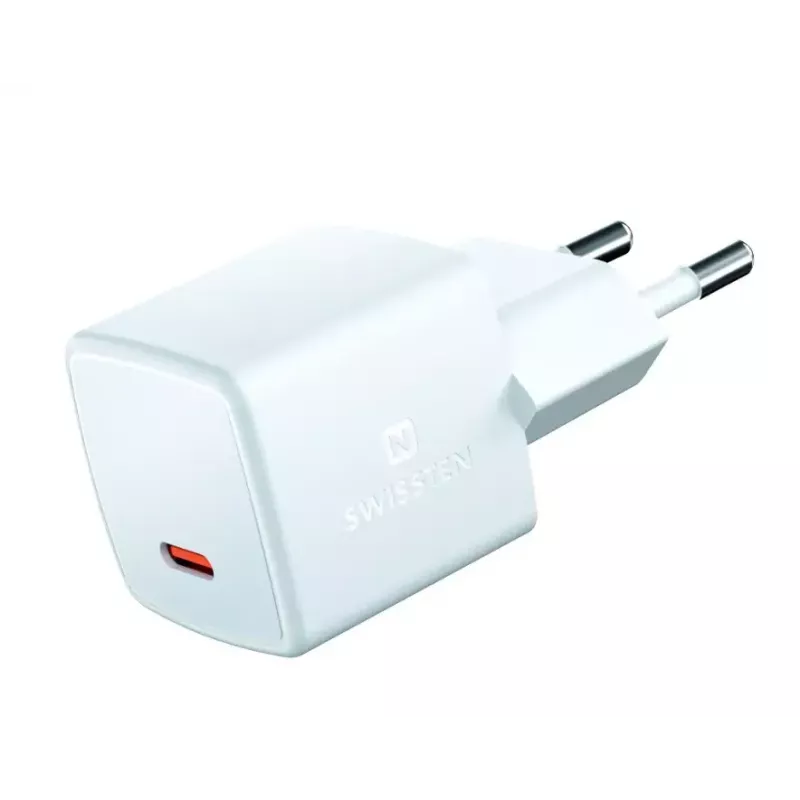 SWISSTEN Mini Travel Charger GaN 25W PD USB-C szybka ładowarka do telefonów i tabletów