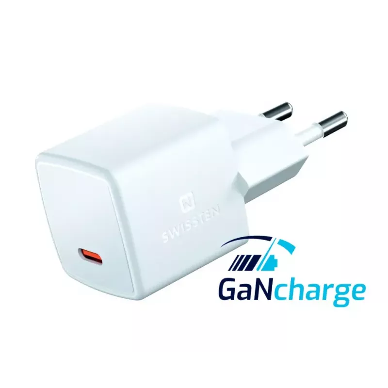 SWISSTEN Mini Travel Charger GaN 25W PD USB-C szybka ładowarka do telefonów i tabletów