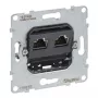 Legrand 765062 gniazdo 2 x RJ-45 Czarny