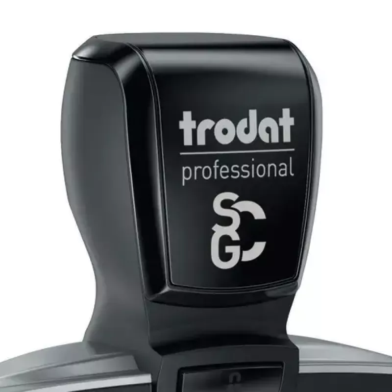 Pieczątka samotuszująca tekstowo-datowa Trodat 5117 — odcisk 4 x 46 mm, wymiary 89×52×160 mm