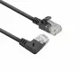 ACT Czarny 2 metry U/UTP CAT6A LSZH cienki kabel krosowy z wtykami RJ45 90° kątowym w prawo do prostego