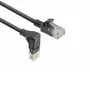 ACT Czarny 2 metry U/UTP CAT6A LSZH Slimline kabel krosowy ze złączami RJ45 90° w dół do prostego