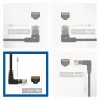 ACT Czarny 3 metry U/UTP CAT6A LSZH Slimline patch kabel z wtykami RJ45 90° do góry do prostego