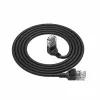 ACT Czarny 1,5 metra U/UTP CAT6A LSZH Slimline patch cord ze złączami RJ45 90° w górę do prostego