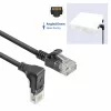 ACT Czarny 0,25 metra U/UTP CAT6A LSZH Slimline patch kabel ze złączami RJ45 90° w dół do prostego