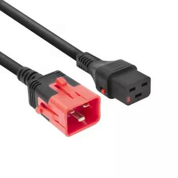 ACT Powercord C19 IEC Lock C20 IEC Lock Dual Locking czarny 2 m 250 V 16 A