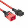 Kabel zasilający ACT Powercord C19 IEC Lock - C20 IEC Lock Dual Locking czerwony 1 m, PC3633