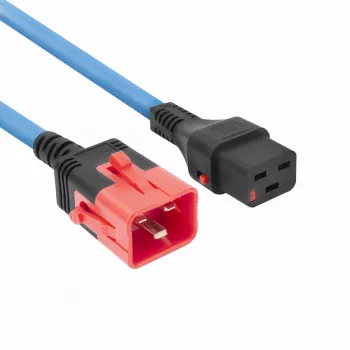 ACT Powercord C19 IEC Lock - C20 IEC Lock Dual Locking niebieski 1 m, PC3634