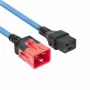 ACT Powercord C19 IEC Lock - C20 IEC Lock Dual Locking niebieski 1 m, PC3634