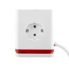 Kostka przedłużacza zasilania Olympia SW 1000 – 3 gniazda AC, kabel 1,5 m, 230V/16A, czerwono-biała