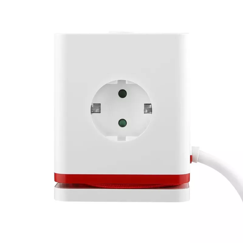 Kostka przedłużacza zasilania Olympia SW 1000 – 3 gniazda AC, kabel 1,5 m, 230V/16A, czerwono-biała